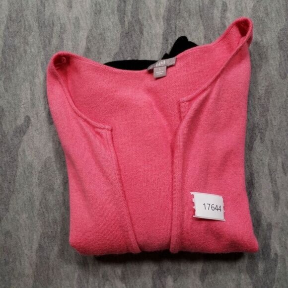 J. Jill Cardigan Sweater Womens Large Pink Red Striped Open‎ Front - Picture 11 of 11